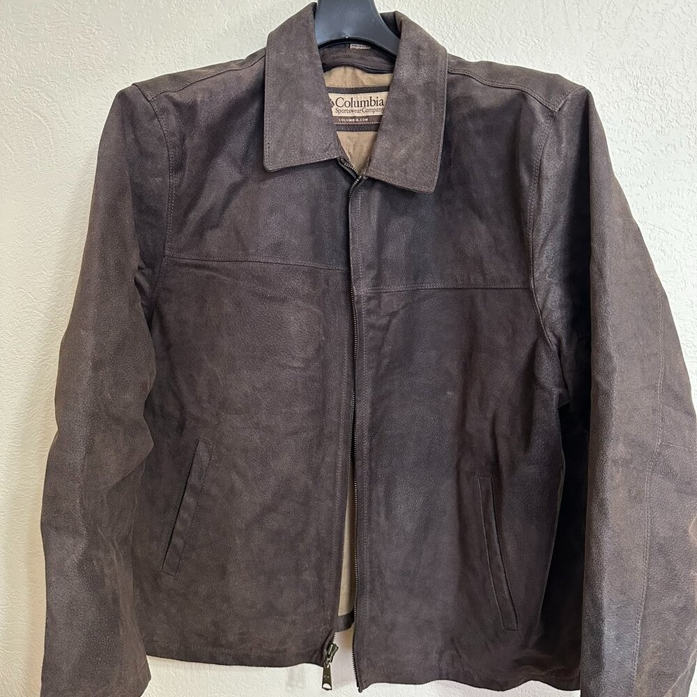 COLUMBIA‎ Mens Brown Leather Jacket Size XL in very good condition